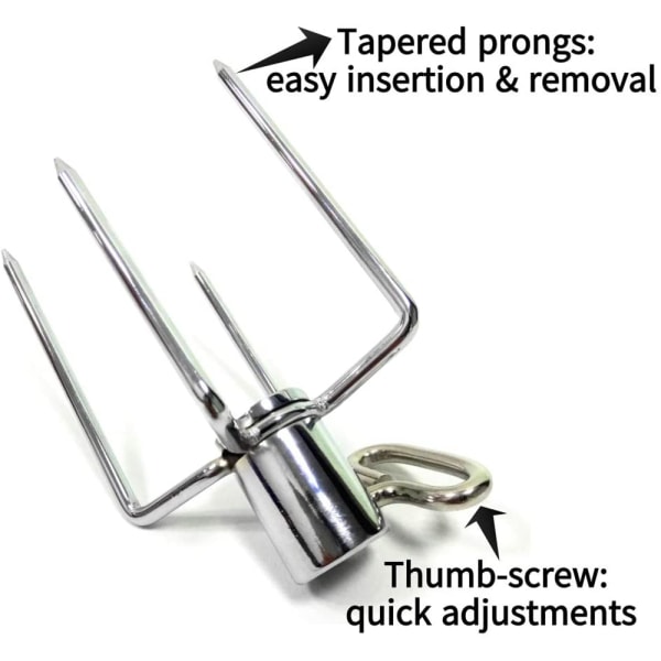 2 stk. Grill roterende grillgaffel tilbehør fødevarekvalitet