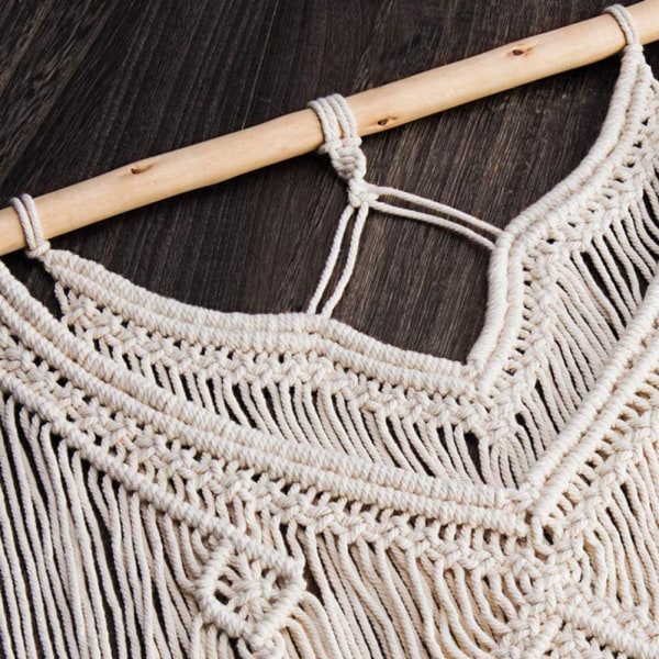 Macrame Vægophæng Kunst Vævet Gobelin Boho Chic Hjemmeindretning