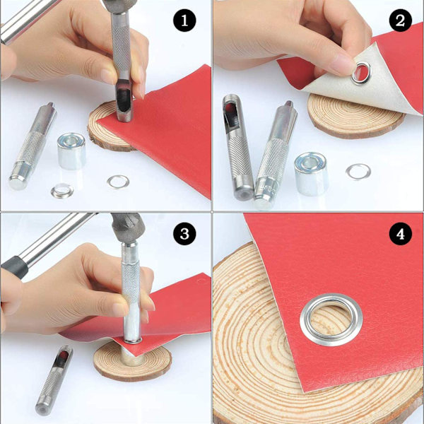 Öglekit för presenning 12 mm öljetter Metallöglor Kit
