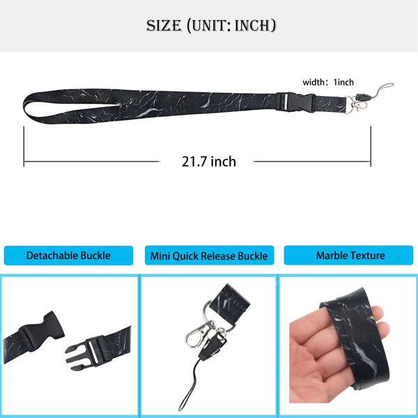 Nøkkelring Lanyard for Nøkler med Avtakbart Spenne