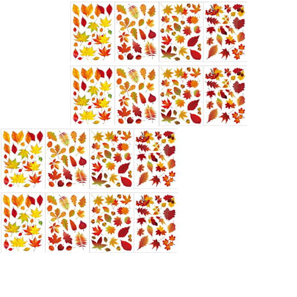 Thanksgiving Dekoration, Lägg Till Feststämning i Ditt Hem Med Återanvändbara Miljövänliga Fönsterdekorationer För Icke-Porösa Ytor