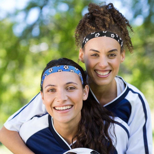 8-pack fodboldhårtilbehør Sportselastisk pandebånd til piger