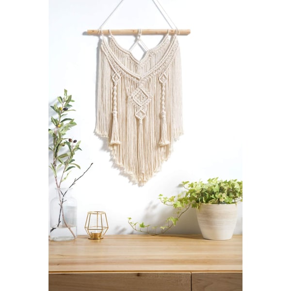 Macrame Väggdekoration Boho Chic Heminredning