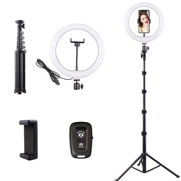Mångsidig Selfie Ring Light för Fängslande Selfies &amp; Professionella Foton, Utdragbart Stativ Erbjuder Stabilitet &amp; Flexibilitet, Universell