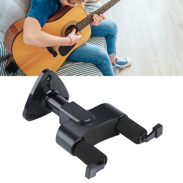 Gitarrställ med U-format fäste, väggmonterad hängare för elgitarr akustisk gitarr bas ukulele mandolin, gitarr väggfäste för