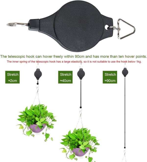 20,5*7,5*25cm, 2st Infällbara Justerbara Växtrullar Infällbar