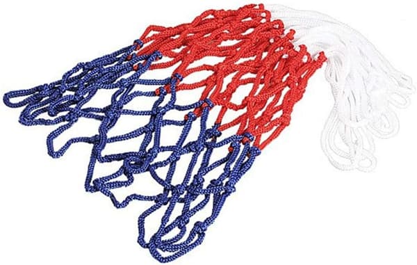 Basketbollnät Hemmasportutrustning - Röd Vit och Blå Nylon -