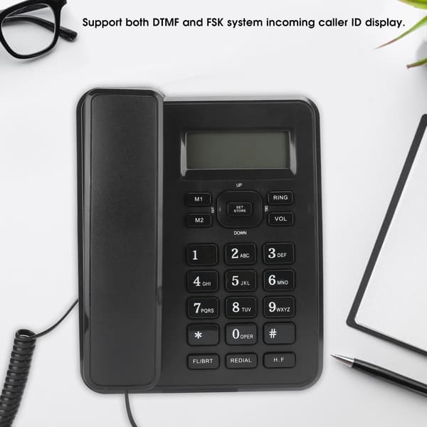 KXT6001CID Fastnettelefon Hjem Kablet Fastnet Forretningskontor Ledningstelefon ABS
