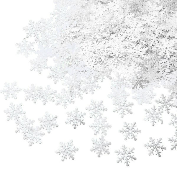 1000 stk Snefnug Konfetti dekorationer, hvid