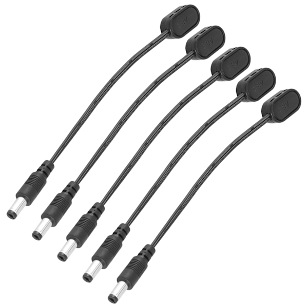 Tip Negativ Design för Gitarr Effekter Pedal, Daisy Chain Pedalkablar med Rätvinklig Kontakt Stödjer 5mm x 1mm Hankontakter, Oberoende Batteri för