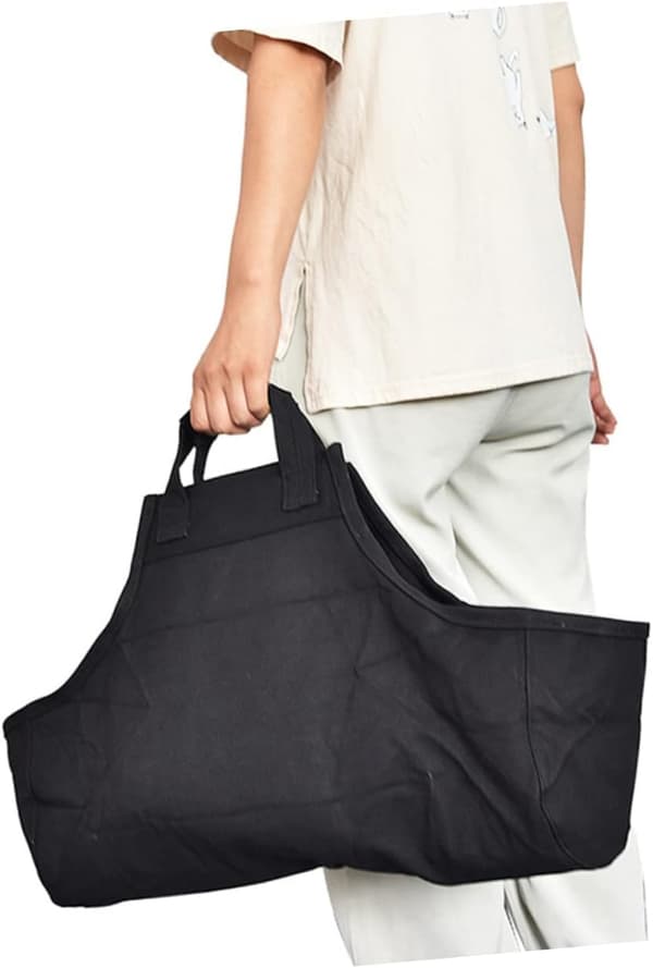Vedbæreveske Utendørs Camping BBQ Tote Stor Tote Bag Ved Ca