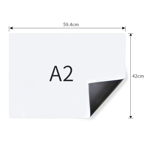Magnetisk whiteboard køleskab til køkken 59,4x42 cm