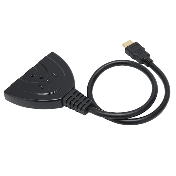 Manuell HDMI-switch, Högupplöst 3 In 1 Ut-splitter, Plug And Play HDMI-switch för TV, PS4, PC, Xbox