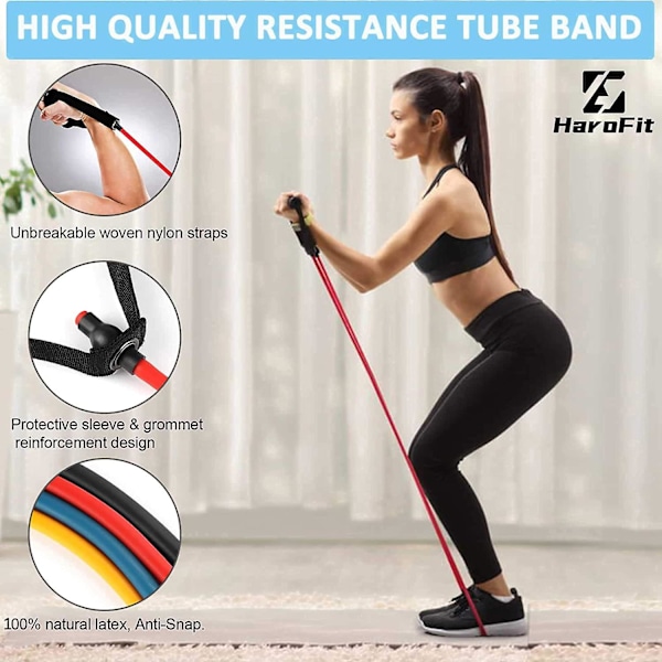 Helkroppsträning, Motståndsband, Högkvalitativt TPE-material, Sömlösa träningspass, Ergonomisk design, Multifunktionellt elastiskt band,