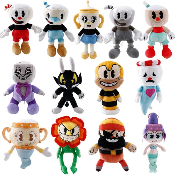 1 Teacup Cuphead Chalice Devil Boss King Dice Blue Mugman Pehmolelu