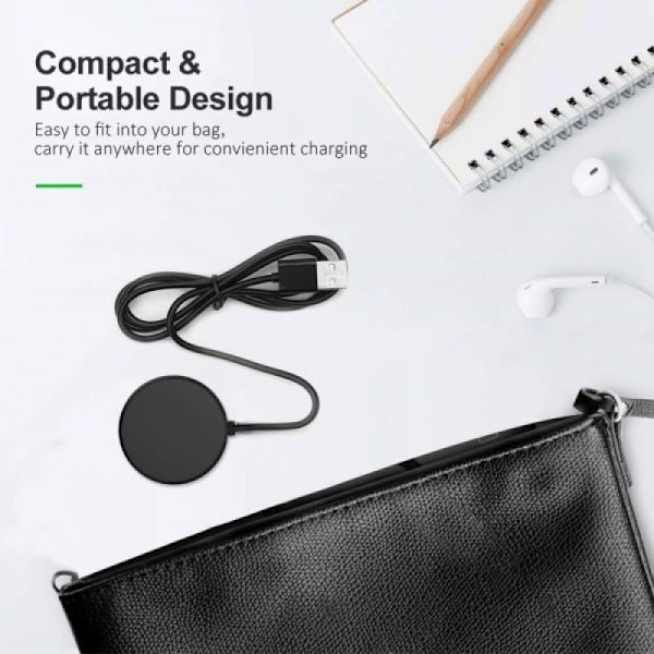 Trådlös USB-laddningsdocka för Samsung Galaxy Watch 3/4/5 Active 1/2, kompakt portabel design och magnetisk hållare säkerställer enkel justering, säker snabbladdning