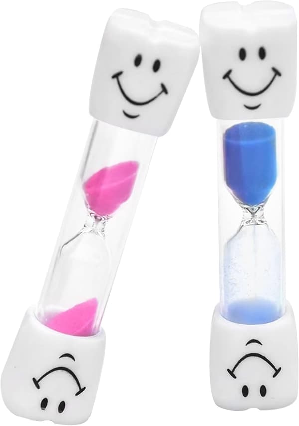 2 stk. timeglas (pink og blå, 3 minutter) Timer timeglas sand C