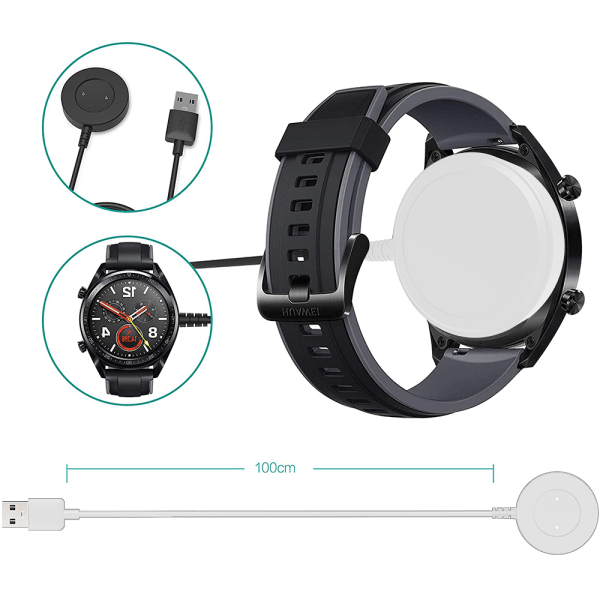 Kompatibel med Huawei watch GT2e GT watch laddare-vit