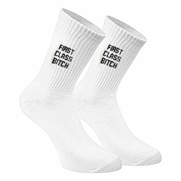 Unisex Löparstrumpor Mjuka Polyester Roliga Bokstäver Tryckta Sportstrumpor för Sommar Höst