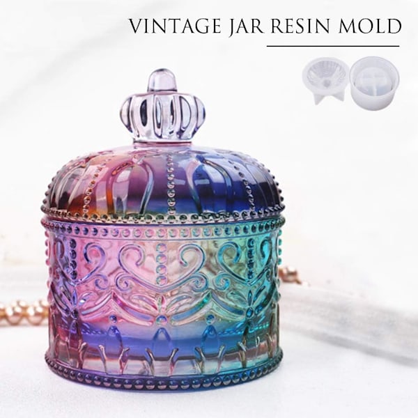 Klar Glas Apotekarburk, Lyxig Tältformad Kristall Dappen Skål för Elegant Förvaring, Högkvalitativ Silikonbehållare (Lätt att Rengöra)