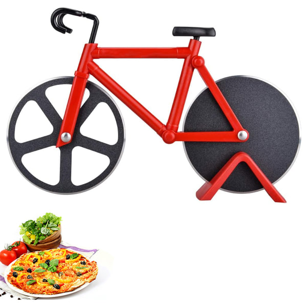 Sykkelpizzaskutterhjul, non-stick sykkelpizzaskjærer, dobbel