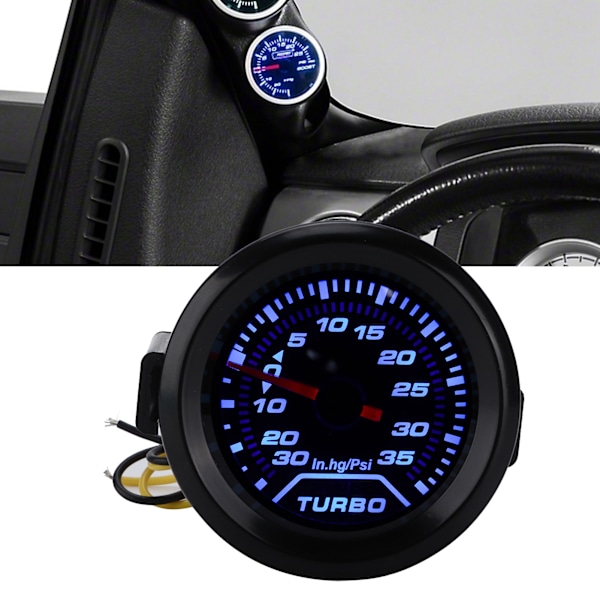 Universell 12V Turbo Boost Mätarsats, Justerbar Boost Controller För Anpassningsbar Prestanda, Röktonad Lins & LED-Display