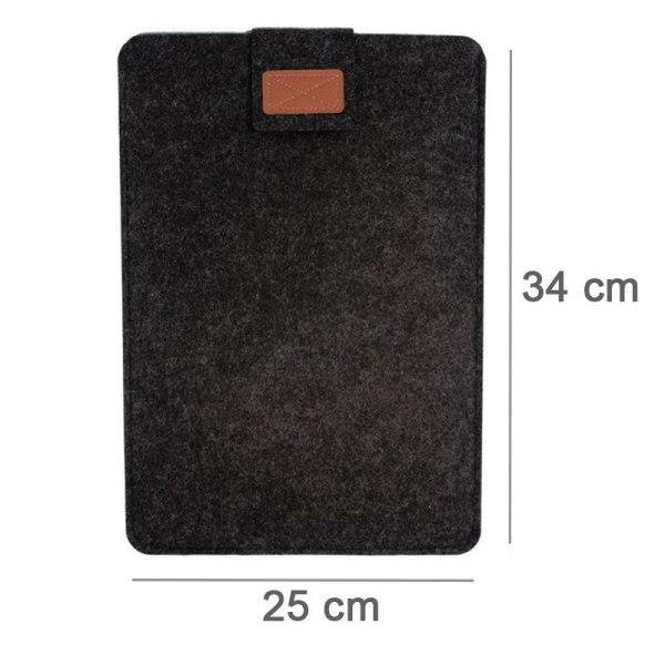 13,3 tommers filt nettbrettveske Passer til MacBook Pro, svart