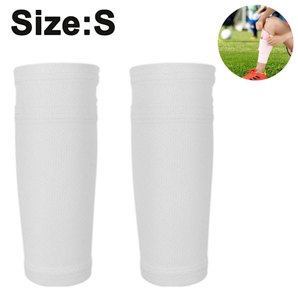 1 par fodbold skinnebeskytter sokker, ben performance support