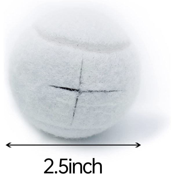 4 ST Precut tennisbollar för möbelbensskydd, vit