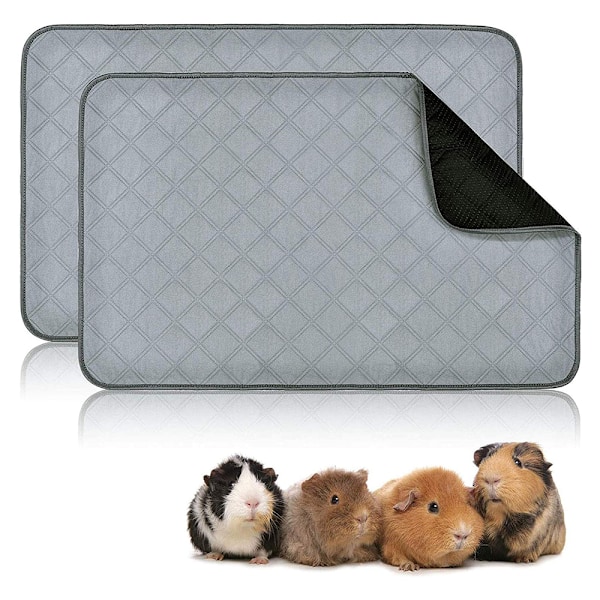 Whiskers Delight Marsvinssängkläder, Fleece Burmatta för Smådjursburar, Snabbtorkande Halkfri Matta (2-pack)
