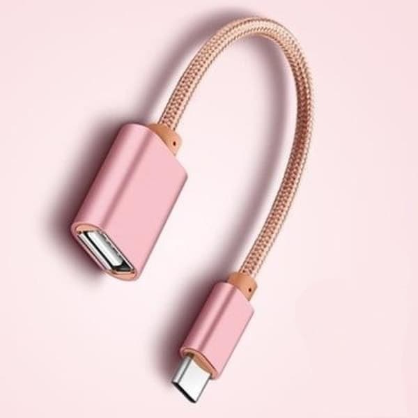 USB Type-C - USB 3.1 Gen 1 Naarasadapteri - Ruusu Kulta
