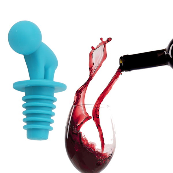 Vinpropp Förseglad Läcksäker Dammtät med 6 Färgglada Vinglasmarkörer Vinflaskpropp för Bar