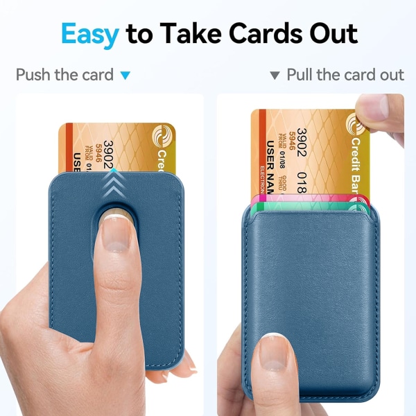 iPhone MagSafe lommebok magnetisk kortveske Lær PU