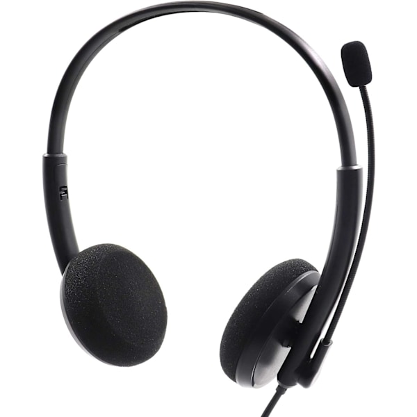 Plug and Play-headset, kristallklara samtal med brusreducerande mikrofon, lätt design och justerbart huvudband ger oöverträffad komfort