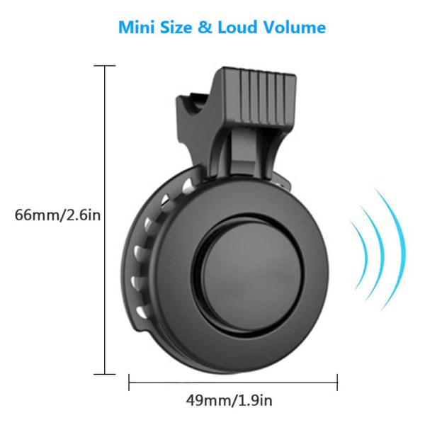 1 stk. Elektrisk cykelhorn 120 DB Cykel Scooter Horn