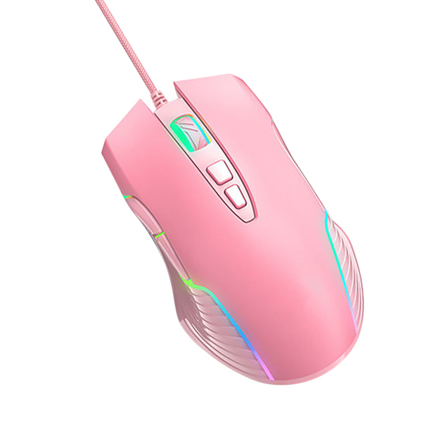 Högprecisions Ergonomisk Gamingmus, Justerbar DPI-omkopplare, Tyst Klick med Slumpmässig Rörelsefunktion För Intensiva Spelsessioner, Andningsbar LED