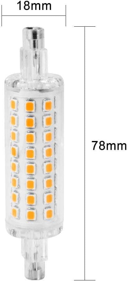 (Varmhvit) 78MM 2835 SMD R7S Base J78 LED Corn Bulb, 10W Halogen