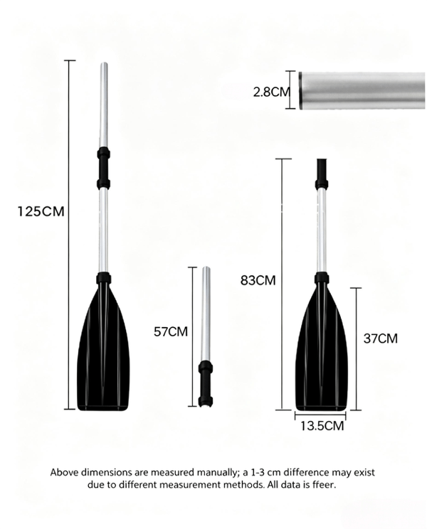 Et par separate propeller i aluminiumslegering med avtakbare spiralforbindelser