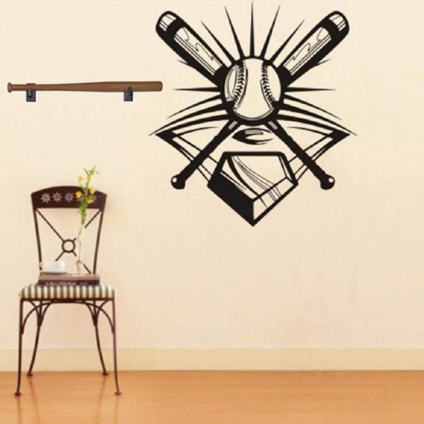 Baseball Bat Display Wall Mount, Bat Storage Shelf, Sort