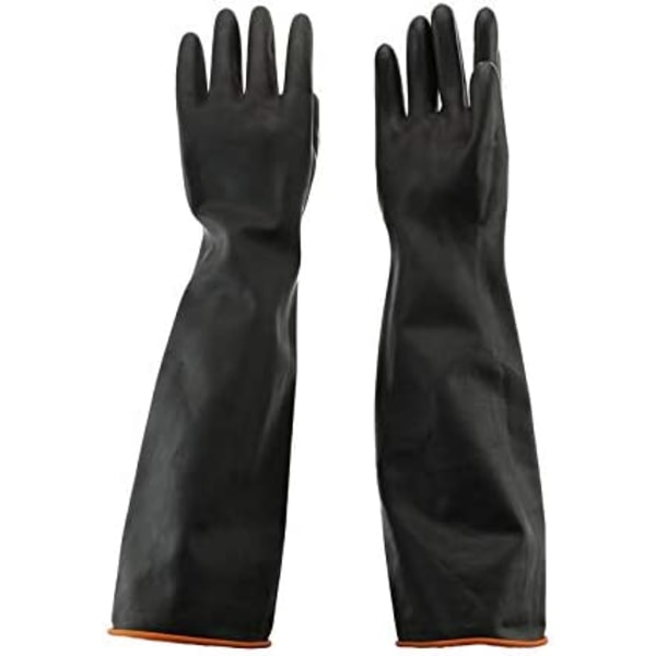 55cm Waterproof Rubber Gloves Protective Gloves Car Wash