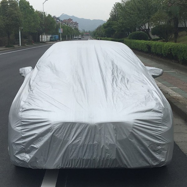 Polyester Taffeta Bilöverdrag, Vindtät Design För Att Skydda Din Sedan Från Väder och Vind, Universell Passform För Enkel Användning, Reptålig, Vinyl Med Bomull
