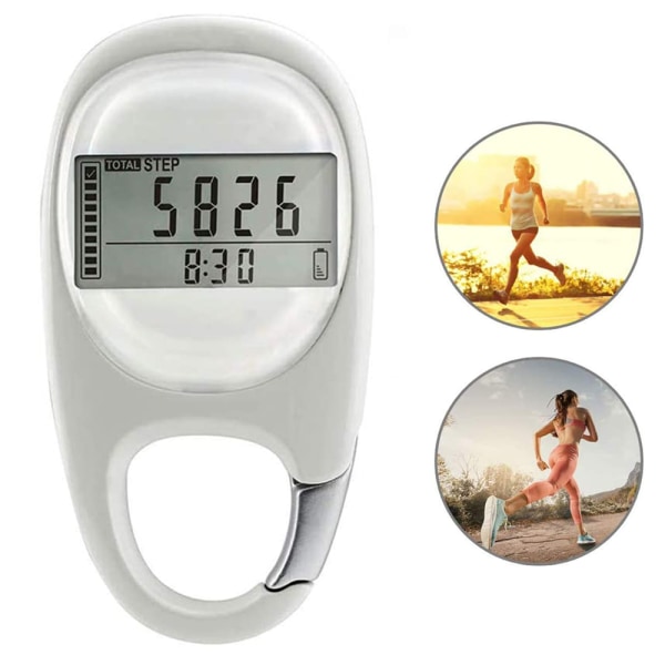 3D Clip On Pedometer Digital Easy Walking Pedometer