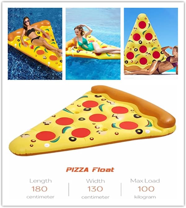 TEARS Jätte Uppblåsbar Pool Float (F-Pizza)