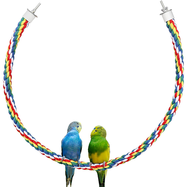 Parrot Play Haven, Färgglada Roterande Sittpinnar, Slitstarka Klätterrep, Justerbar Flexibel Metalltråd, Bekvämt Fågelbomullsrep För Kul Hela Dagen