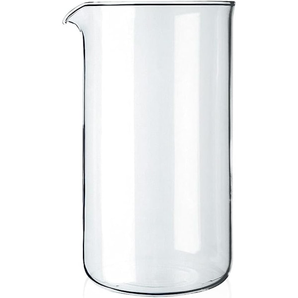 Erstatningsglass til fransk presse, 8 kopper, klart, 1 L - 9,6 cm diameter, H 18 cm