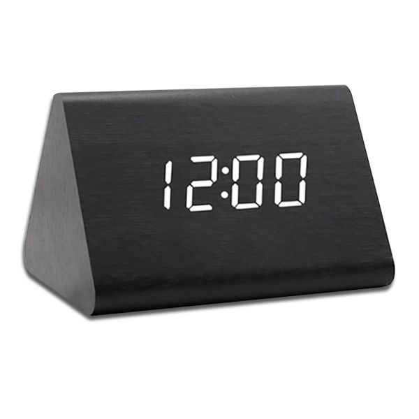 Alarmklokke Digital, LED Digital Vekkerklokke, Bordklokke Digital med 3 Alarmer, USB Oppladbar, Lysstyrke og Volum Justerbar