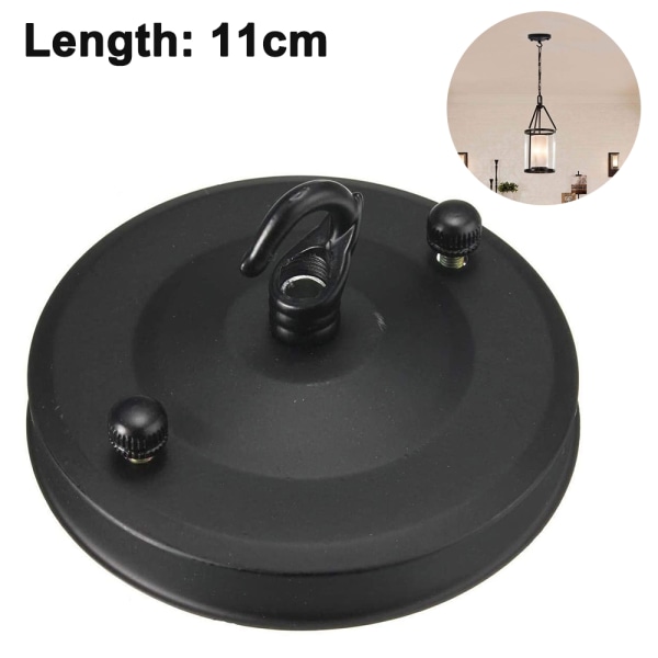 11cm Diameter Ceiling with Hook for Pendant Light,Black