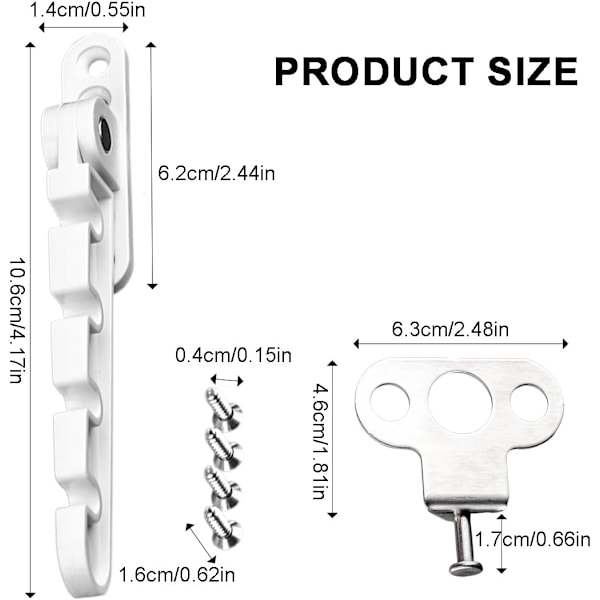 Fönsterbegränsare för fönsterluckor, barnsäkerhetslås, klämskyddsås, fönsterventilationsbegränsare, utåtgående för UPVC, trä och aluminiumfönster, vit