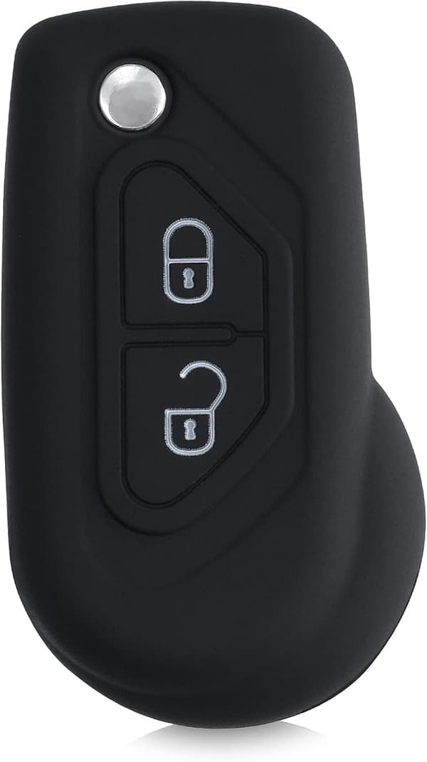 Sort bilnøgle tilbehør kompatibel med Citroen DS3 C3 2 knapper S