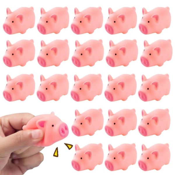Miniatyr grisefigurer 20 stk, Søt Rosa Piggy Toy